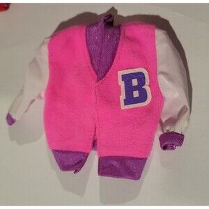 1991 Barbie School Fun Pink Letter Jacket Toys R Us Exclusive Jacket Only